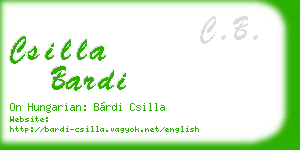 csilla bardi business card